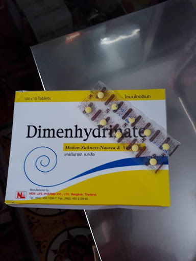 Công dụng của Thuốc chống say tàu xe Dimenhydrinate Thái Lan